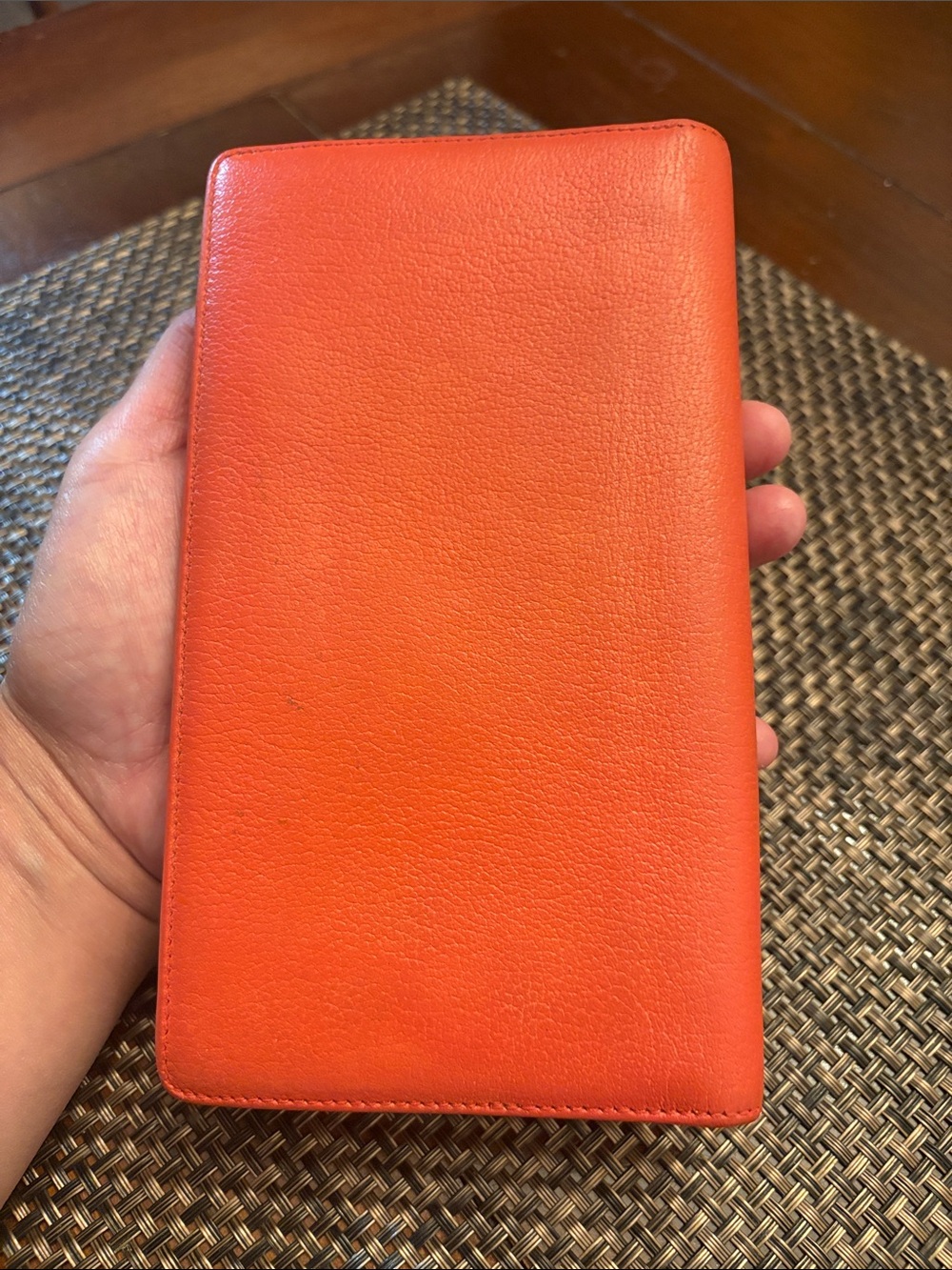 CHANEL Coral Embossed Soft Leather Long Wallet with Camellia Detail - Picture 6 of 9